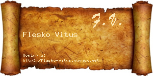 Flesko Vitus névjegykártya